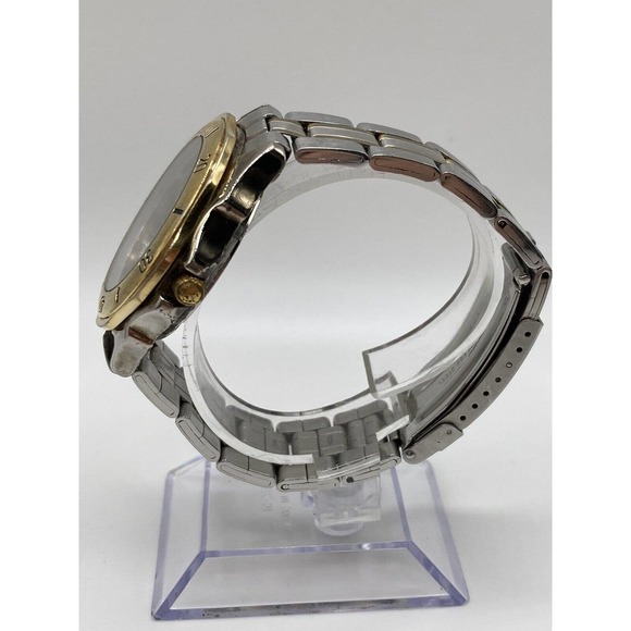 Vintage Guess Waterpro 97’ Moonphase Date Day Dial St.Steel Men’s Watch New Batt - Picture 6 of 12